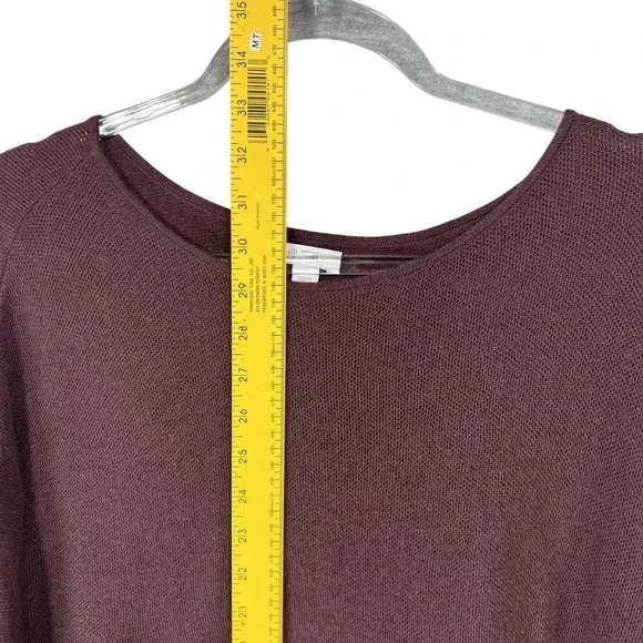 J Jill Womens M Washable  Merino Wool Blend Tunic Waffle Knit Sweater Minimalist - Picture 8 of 15